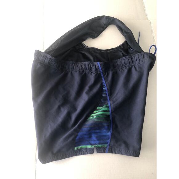 Nike Swim Trunks Shorts Size XL Mens Blue Drawstring Short Stripes Navy GUC - Picture 5 of 11